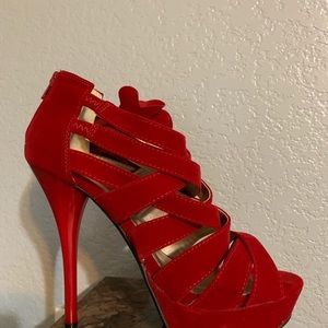 Red high heels Shi by Journeys.